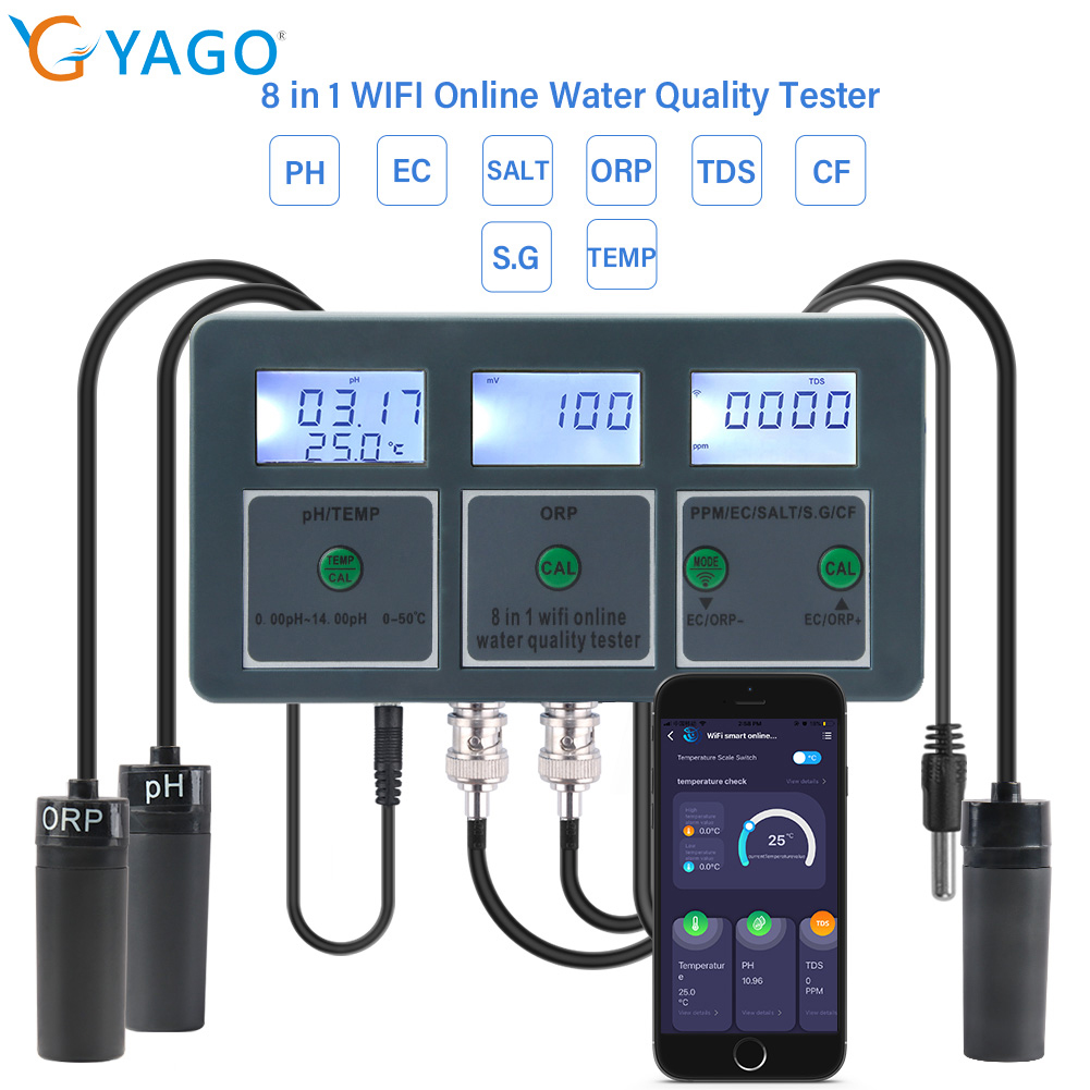 Marine Aquarium Water Analyzer - YAGO 8 in 1 WiFi 수족관