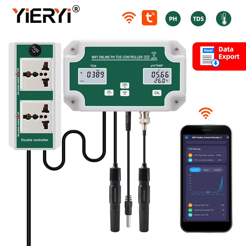 Marine Aquarium Water Analyzer - Yieryi WIFI 스마트 수족관 PH TDS
