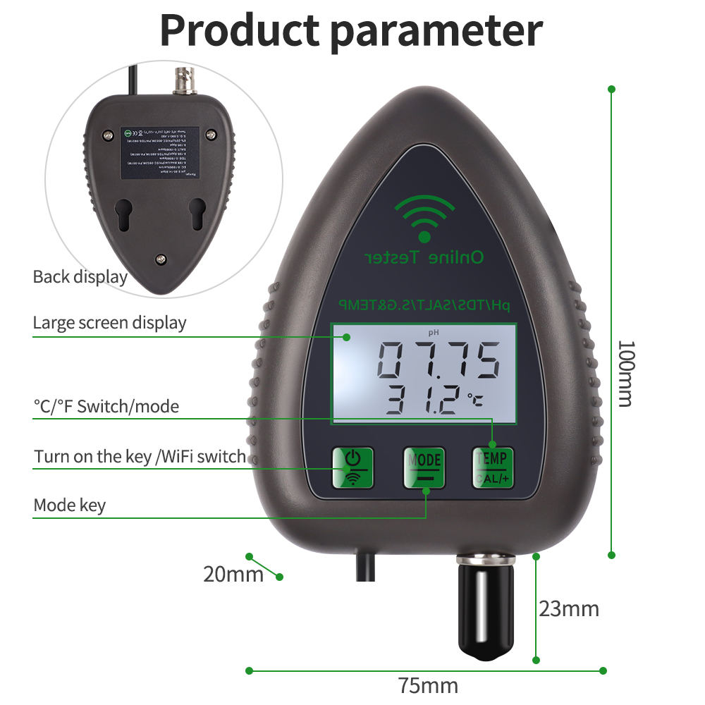 Tuya WiFi 5 in1 수질 테스터 온라인 모니터 - Marine Aquarium Water Analyzer 리뷰 및 가격