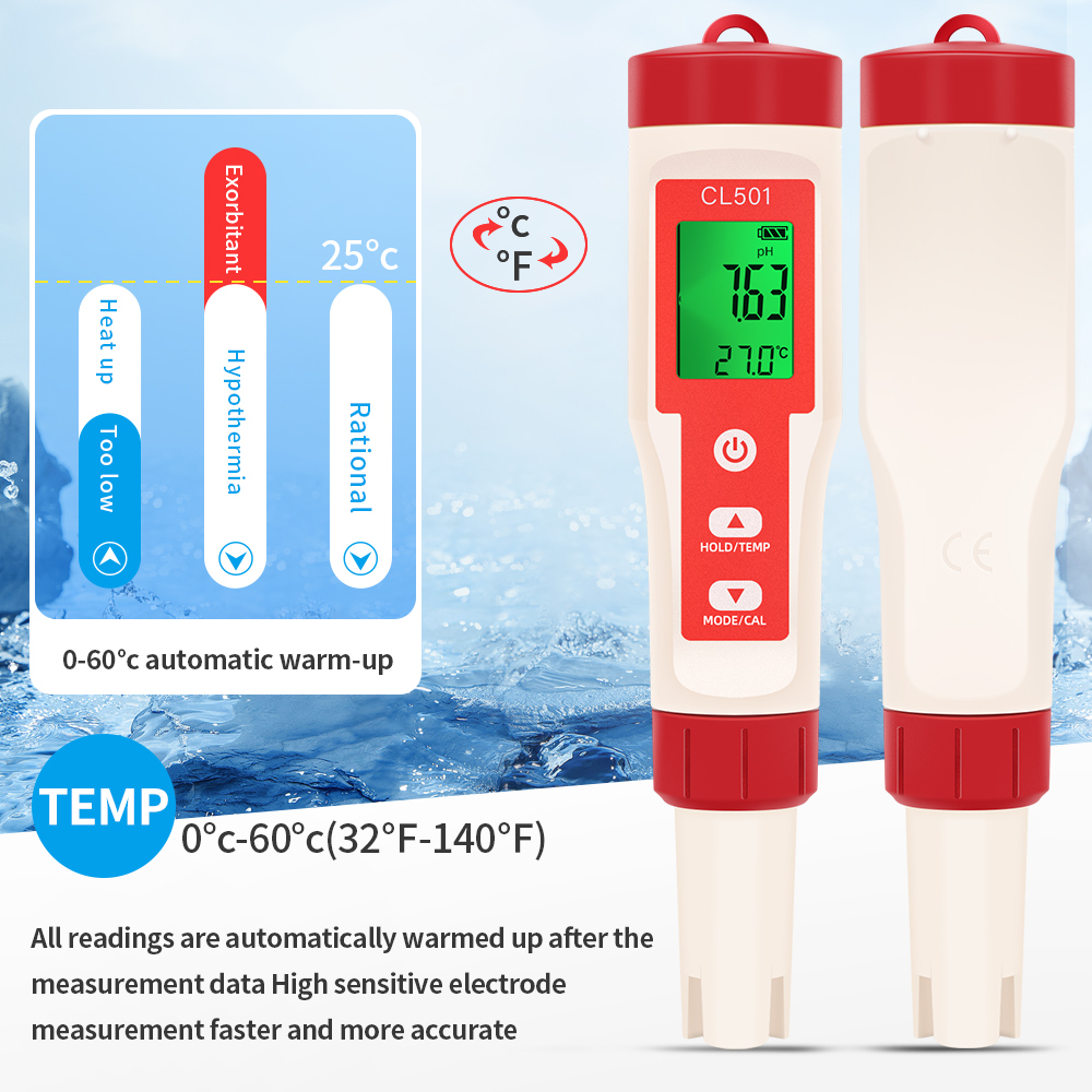 PH/CL2/H2/ORP/온도 측정기 염소 검출기 수영 - Marine Aquarium Water Analyzer 리뷰 및 가격