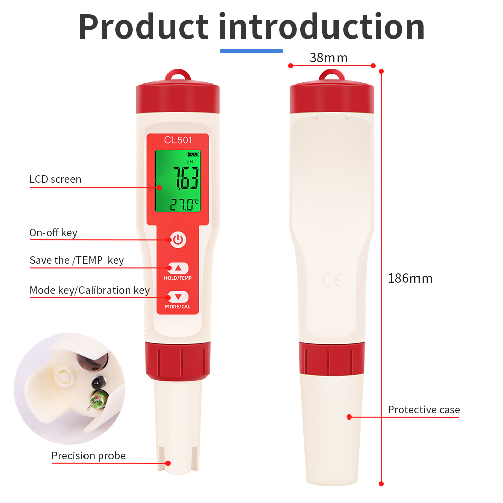 PH/CL2/H2/ORP/온도 측정기 염소 검출기 수영 - Marine Aquarium Water Analyzer 리뷰 및 가격