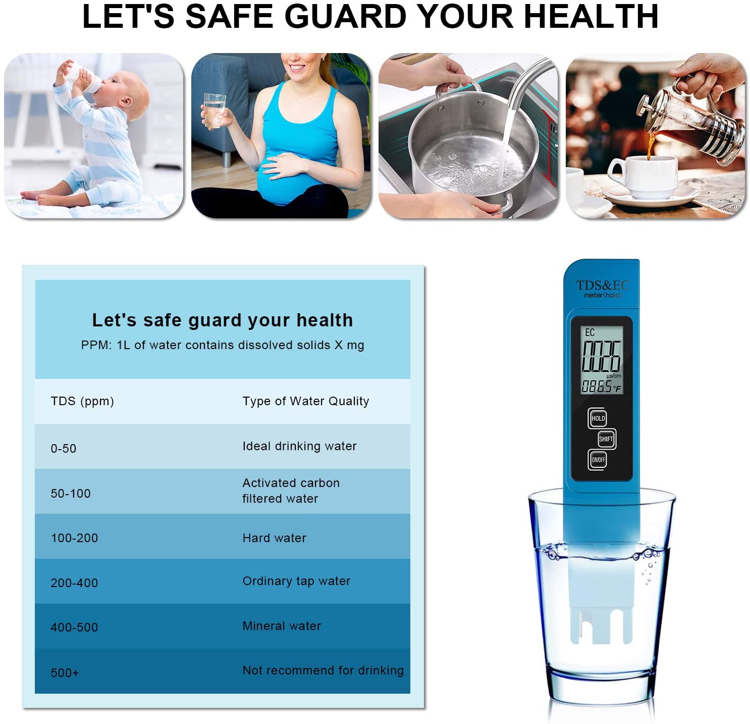 디지털 PH /TDS/ EC 미터 테스터 온도계 펜 수 - Marine Aquarium Water Analyzer 리뷰 및 가격