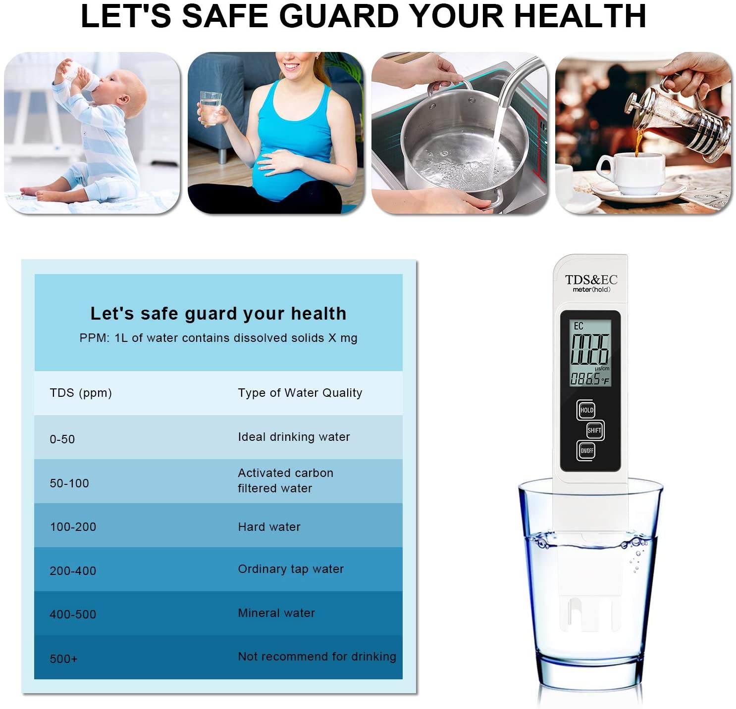 디지털 PH /TDS/ EC 미터 테스터 온도계 펜 수 - Marine Aquarium Water Analyzer 리뷰 및 가격