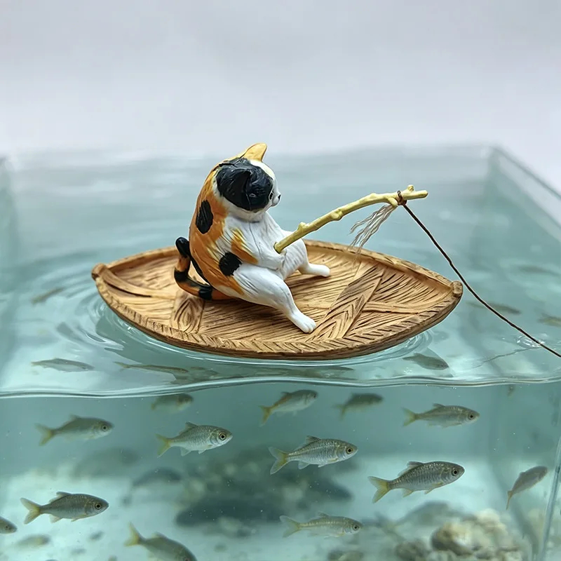 어항 장식품 창의적인 고양이 낚시 보트 수족관 장식품  - Aquarium Marina 리뷰 및 가격
