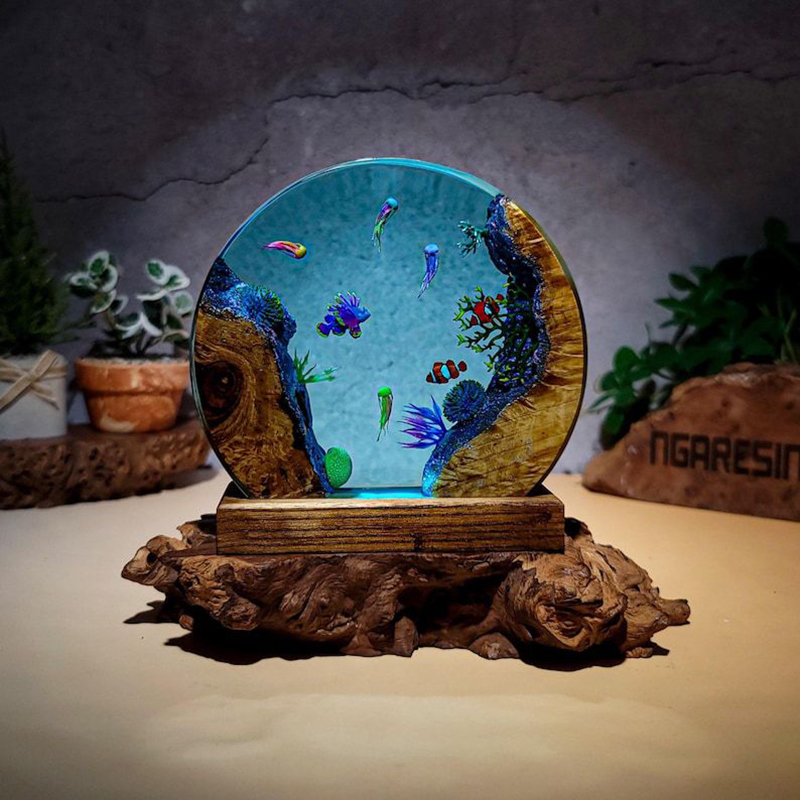 해양 수족관 생물 레진 테이블 램프 창의적인 예술 장식 - Aquarium & Marine Museum Universiti Malaysia Sabah Kota Kinabalu Sabah Photos 리뷰 및 가격