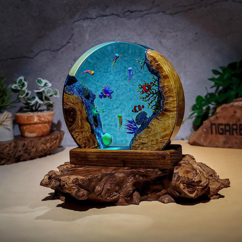 해양 수족관 생물 레진 테이블 램프 창의적인 예술 장식 - Aquarium & Marine Museum Universiti Malaysia Sabah Kota Kinabalu Sabah Photos 리뷰 및 가격