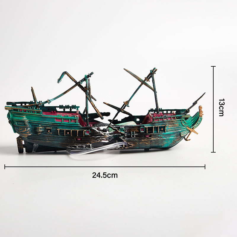 수족관 어항 풍경 해적선 난파선 장식, 송진 보트 장식 - Aquarium Marina 리뷰 및 가격