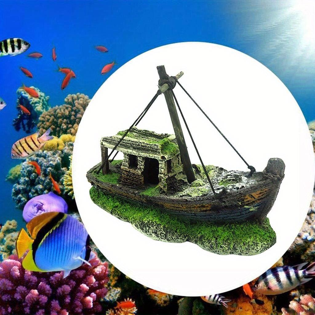 수족관 물고기 탱크 풍경 난파선 장식 수지 보트 장식  - Aquarium Marina 리뷰 및 가격